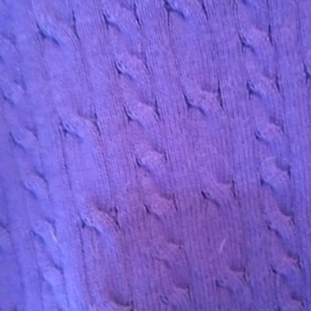 Charter Club size ox polyester nylon purple v-neck cardigan long sleeves - Picture 3 of 6